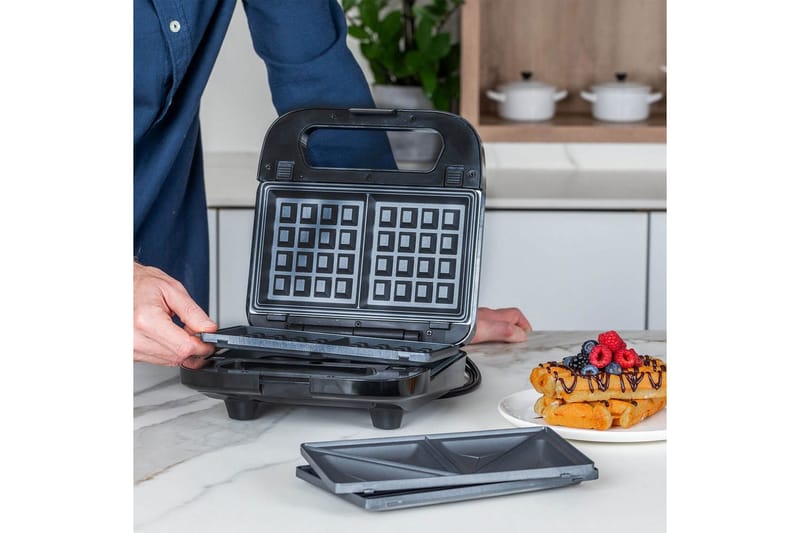 Smørbrødgrill Black+Decker Sandwich Waffle - Servering & borddekking - Kjøkkenmaskin - Varme & koke - Klemgrill & smørbrødgrill