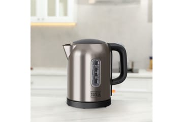 Vannkoker Black+Decker 2200W 1L Børstet stål - Sølv - Servering & borddekking - Kjøkkenmaskin - Varme & koke - Vannkoker