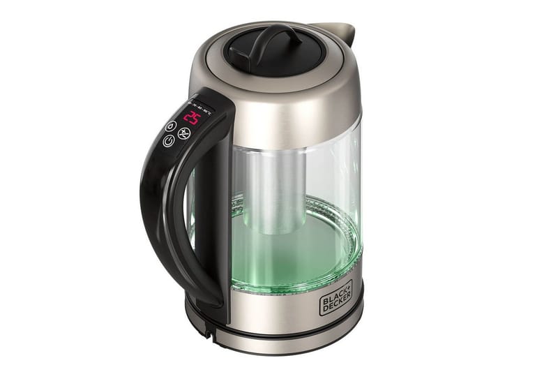 Vannkoker Black+Decker i Glass med Te-filter 1.7L - Sølv - Servering & borddekking - Kjøkkenmaskin - Varme & koke - Vannkoker