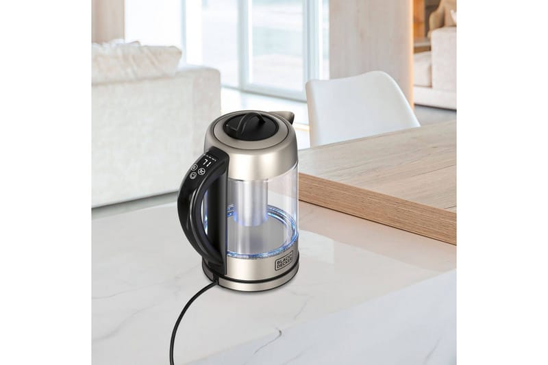Vannkoker Black+Decker i glass med te-filter 1.7L - Servering & borddekking - Kjøkkenmaskin - Varme & koke - Vannkoker