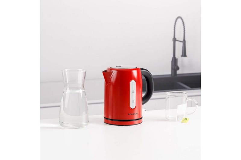 Vannkoker Taurus 2200W 1L - Red - Servering & borddekking - Kjøkkenmaskin - Varme & koke - Vannkoker