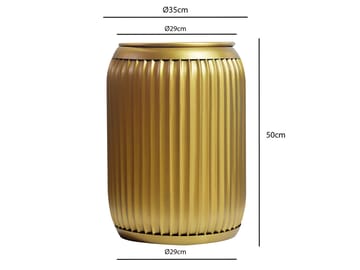 Carvik rundt sidebord i metall med avtakbar bordplate - gull - Servering & borddekking - Kjøkkenprodukter - Bokser & syltetøyglass