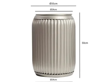 Carvik rundt sidebord i metall med avtakbar bordplate - sølv - Servering & borddekking - Kjøkkenprodukter - Bokser & syltetøyglass