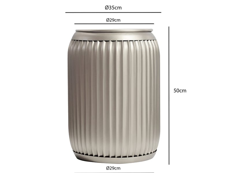 Carvik rundt sidebord i metall med avtakbar bordplate - sølv - Servering & borddekking - Kjøkkenprodukter - Bokser & syltetøyglass