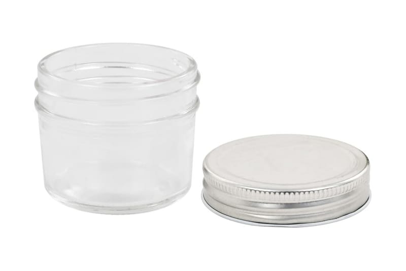 Syltetøyglass med sølve lokk 24 stk 110 ml - Oppbevaringsboks - Oppbevaring til småting - Bokser & syltetøyglass