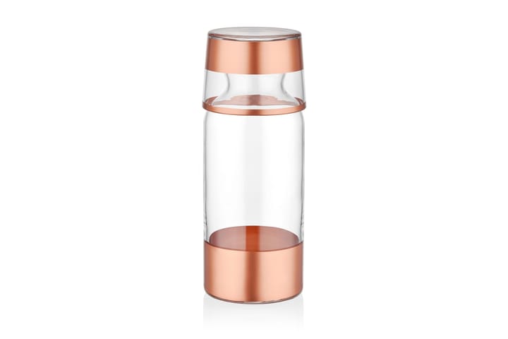 Vannkaraffel - Roségull - Vannkaraffel - Glassmugge - Bokser & syltetøyglass