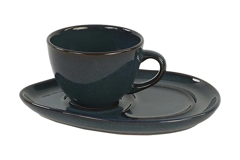 Kaffeservise 4-pk, Mørkeblå