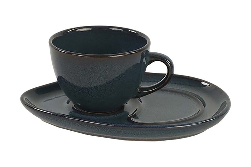 Kaffeservise 4-pk - Mørkeblå - Kaffekopp & kaffekrus