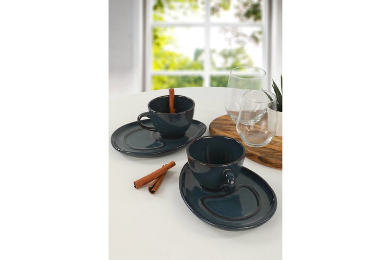 Kaffeservise 4-pk - Mørkeblå - Servering & borddekking - Mugger & kopper - Kaffekopp & kaffekrus
