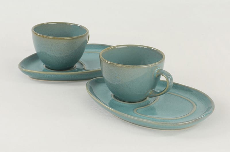 Kaffeservise 4-pk - Turkis - Servering & borddekking - Mugger & kopper - Kaffekopp & kaffekrus