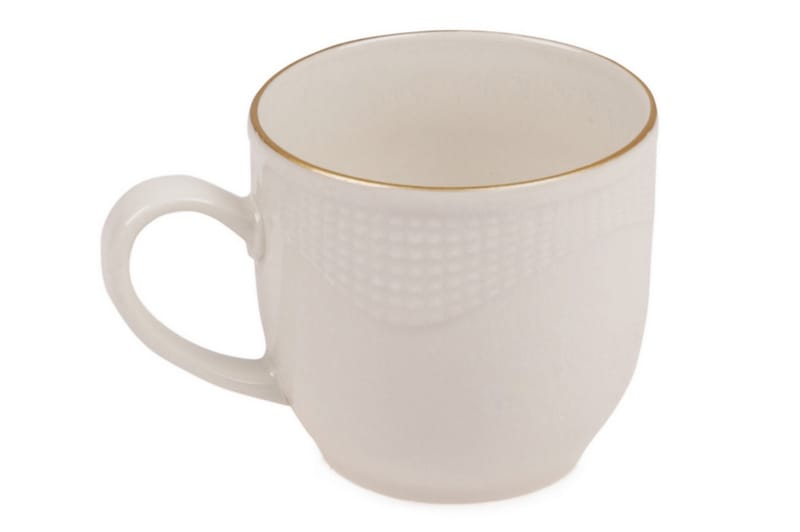 Kaffeservise Adine 12 Deler Porselen - Creme|Gull - Kaffekopp & kaffekrus - Porselen