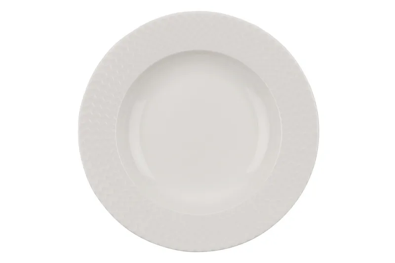 Adine Middagsservice 24 Deler Porselen - Hvit - Servering & borddekking - Porselen