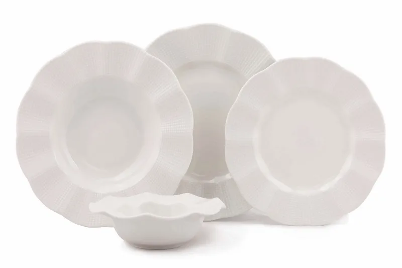 Adine Middagsservise 24 Deler Porselen - Creme - Servering & borddekking - Porselen