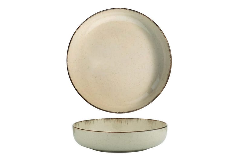 Tallerkensett Adine 24 Delar - Porselen/Brun - Servering & borddekking - Porselen