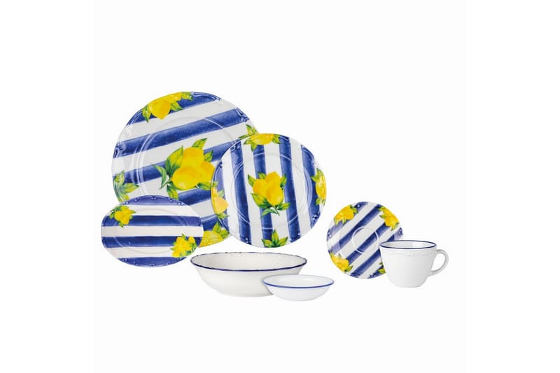 Frokostsett (26 deler) Nylar 126 flerfarget - Blå - Servering & borddekking - Porselen