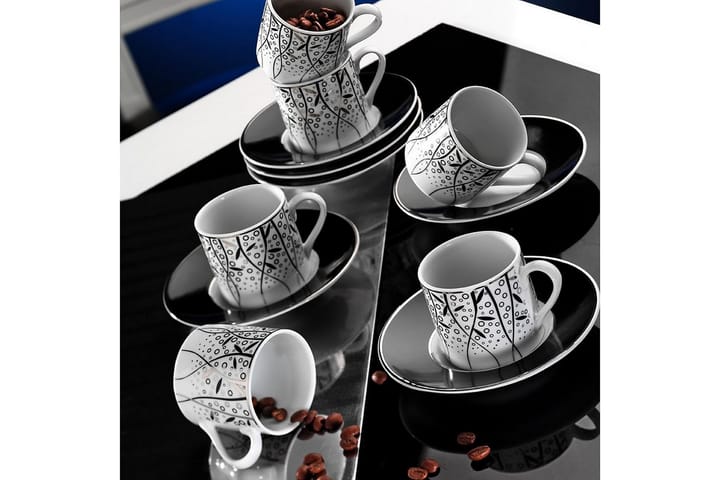 Kaffekoppsett Adine 12 Deler - Kaffekopp & kaffekrus - Porselen