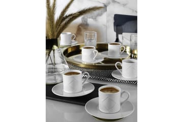 Kaffekoppsett Adine 12 Deler - Porselen/Hvit - Servering & borddekking - Porselen