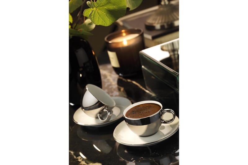 Kaffeservise 4-pk - Flerfarget - Kaffekopp & kaffekrus - Porselen