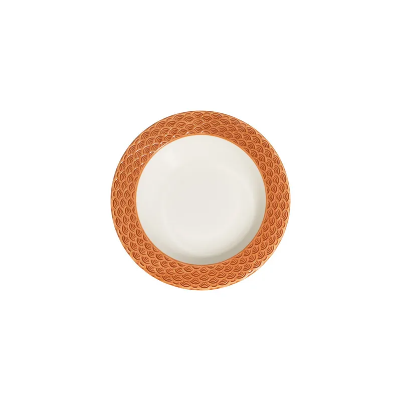 Middagsservise (24 deler) Opviq Orila Costa 24 (32 x 36 x 41 cm) Hvit oransje, hvit og oransje