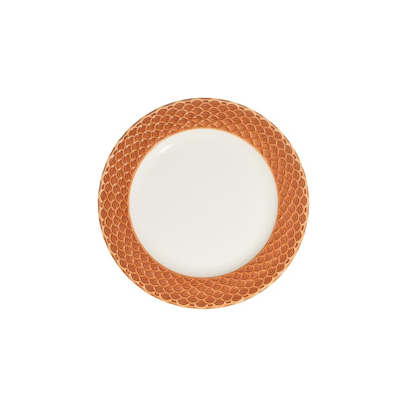 Middagsservise (24 deler) Opviq Orila Costa 24 (32 x 36 x 41 cm) Hvit oransje - hvit og oransje - Servering & borddekking - Porselen