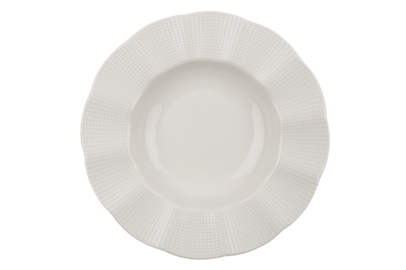 Middagsservise Adine 24 Deler Porselen - Creme - Servering & borddekking - Porselen
