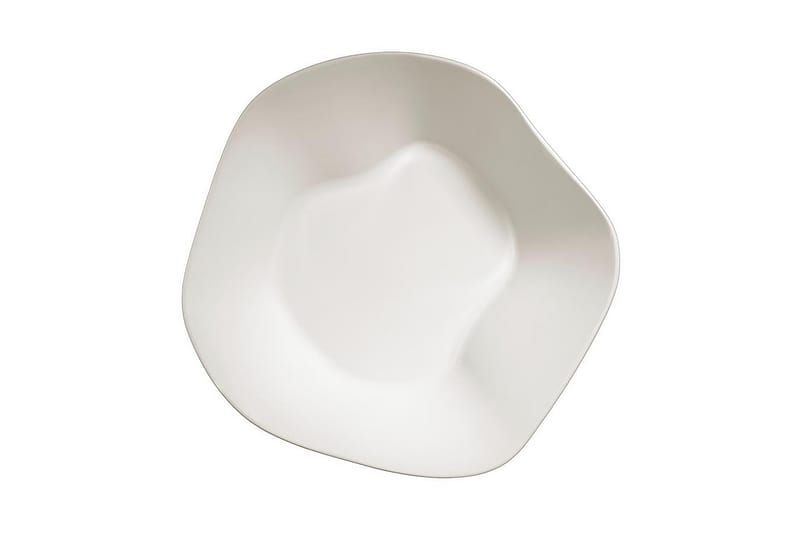 Skålsett 2-pk - Kremhvit - Dyp tallerken - Porselen - Porselen tallerken