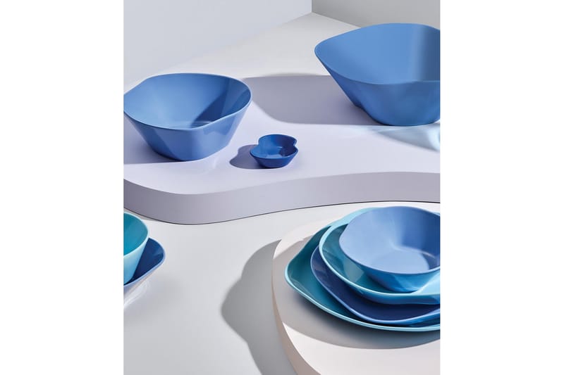 Skålsett 2-pk - Blå - Dyp tallerken - Porselen - Porselen tallerken