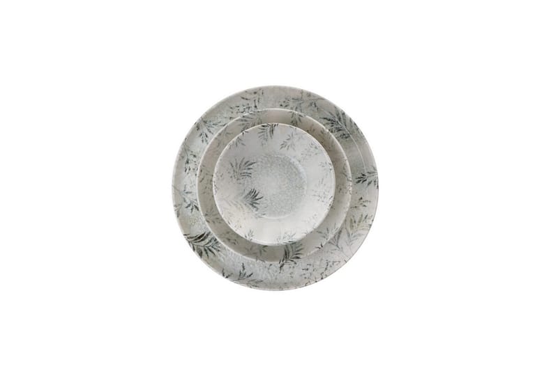 Spisesett (12 deler) Wenaeton Hvit / Antrasitt - Hvit/Antrasitt - Servering & borddekking - Porselen