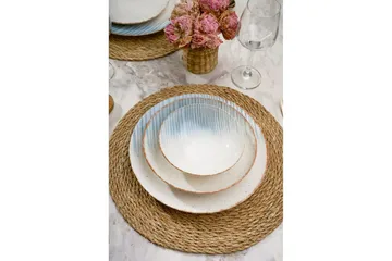 Spisesett (24 deler) Syril Flerfarget - Hvit - Servering & borddekking - Porselen