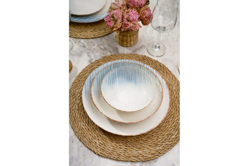 Spisesett (24 deler) Syril Flerfarget - Hvit - Servering & borddekking - Porselen