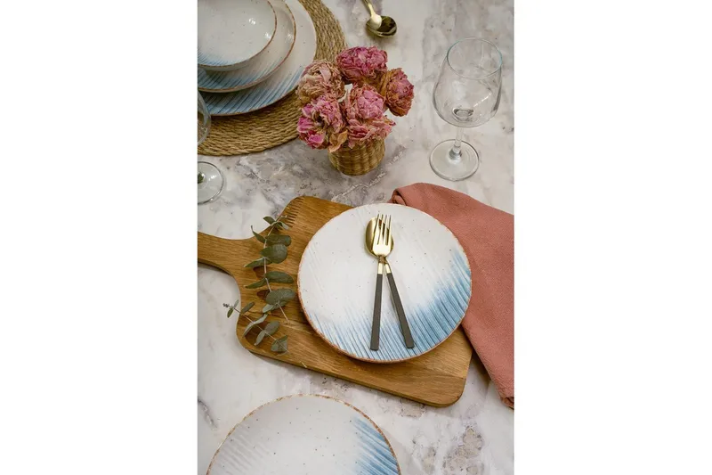 Spisesett (24 deler) Syril Flerfarget - Hvit - Servering & borddekking - Porselen