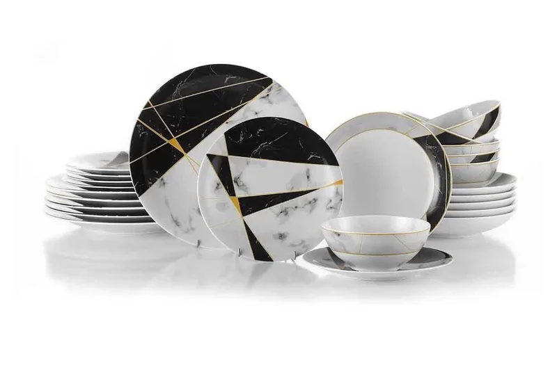 Tallerkensett 24-pk, Flerfarget