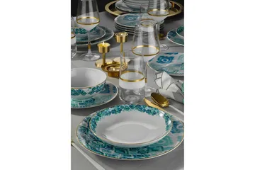 Tallerkensett 24-pk - Flerfarget - Servering & borddekking - Porselen