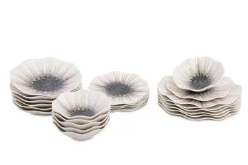 Tallerkensett Subatan 24 Deler - Porselen/Flerfarget - Servering & borddekking - Porselen