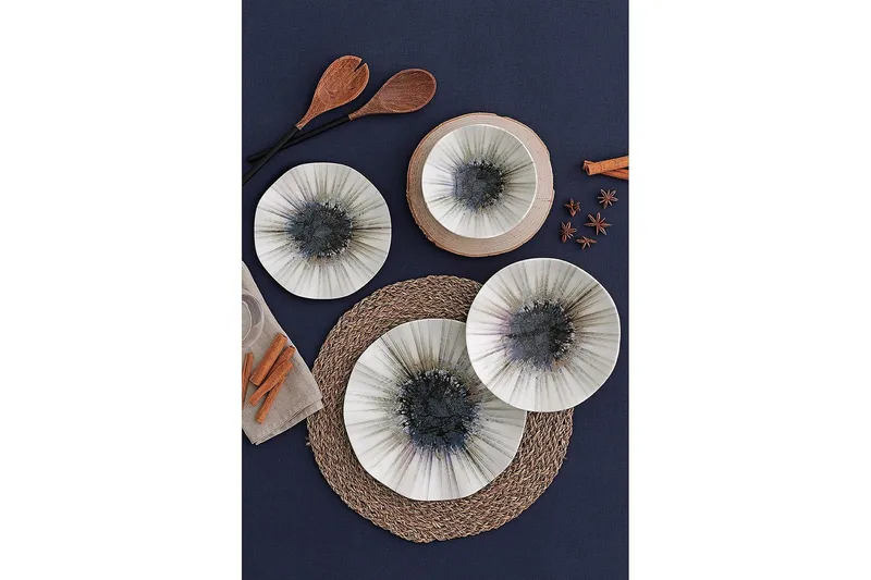 Tallerkensett Subatan 24 Deler - Porselen/Flerfarget - Servering & borddekking - Porselen