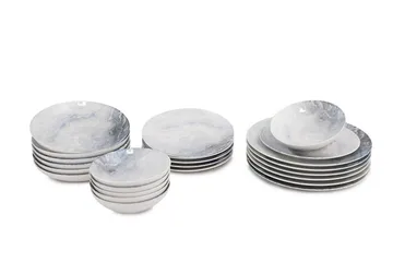 Tallerkensett Subatan 24 Deler - Porselen/Flerfarget - Servering & borddekking - Porselen