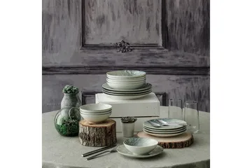 Tallerkensett Subatan 24 Deler - Porselen/Flerfarget - Servering & borddekking - Porselen