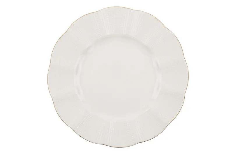 Adine Middagsservise 24 Deler Porselen - Creme/Gull - Servering & borddekking - Tallerkener