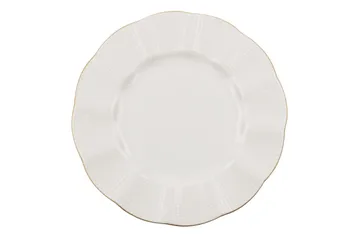 Adine Middagsservise 24 Deler Porselen - Creme/Gull - Servering & borddekking - Tallerkener