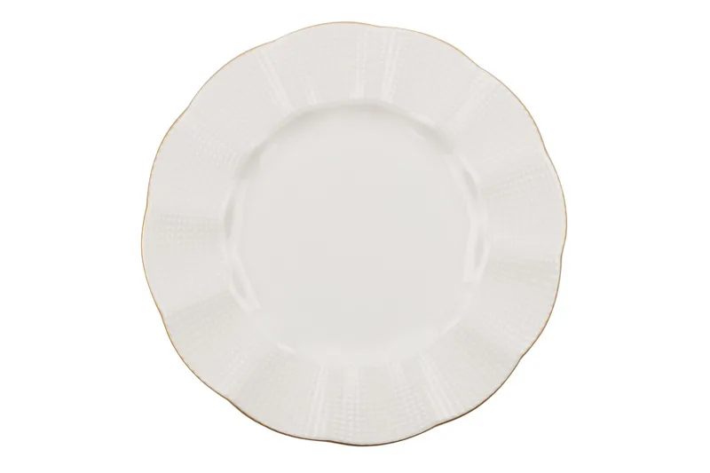 Adine Middagsservise 24 Deler Porselen - Creme/Gull - Servering & borddekking - Tallerkener