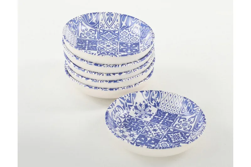 Asjetter - Hvit/Mørkeblå - Servering & borddekking - Tallerkener - Asjett