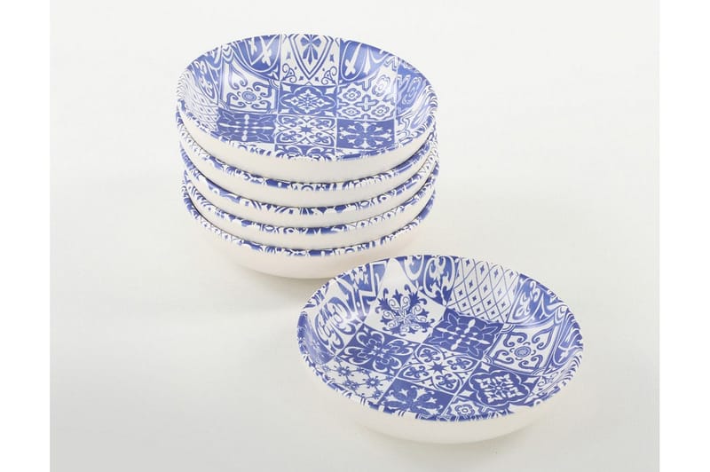 Asjetter - Hvit/Mørkeblå - Servering & borddekking - Tallerkener - Asjett