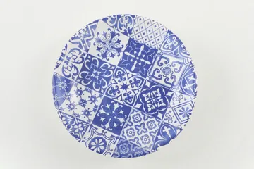 Asjetter - Hvit/Mørkeblå - Servering & borddekking - Tallerkener - Asjett