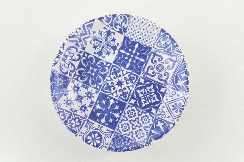 Asjetter - Hvit/Mørkeblå - Servering & borddekking - Tallerkener - Asjett