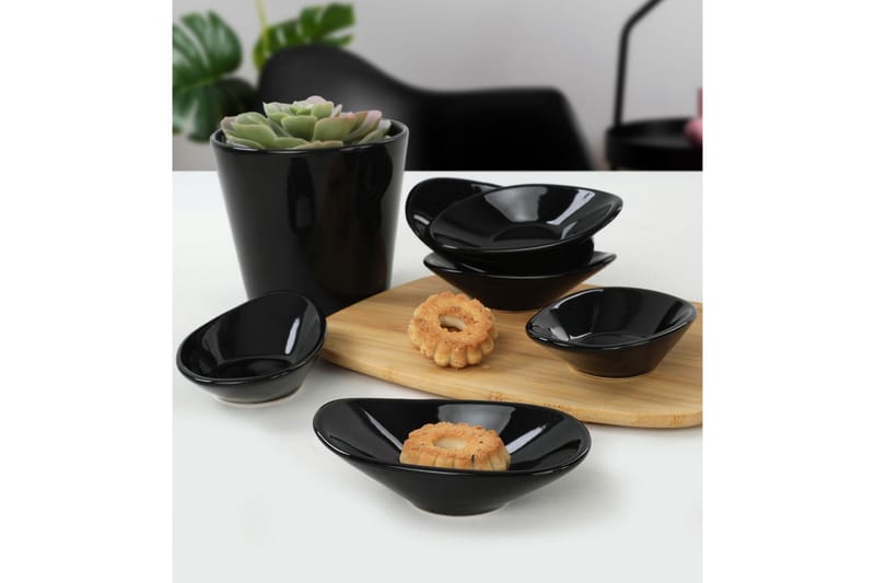 Katyayani Dyp Tallerken 12 cm, Svart