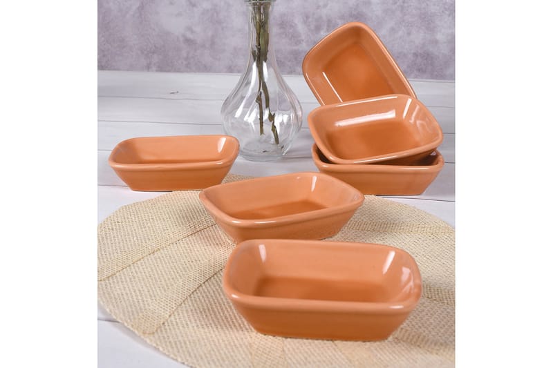 Skålsett 6-pk, Oransje