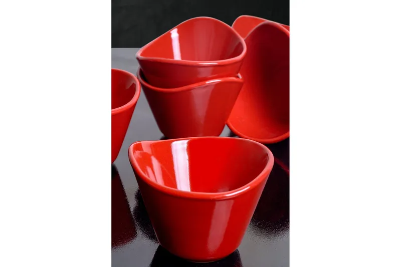 Skålsett 6-pk - Rød - Servering & borddekking - Tallerkener - Dyp tallerken