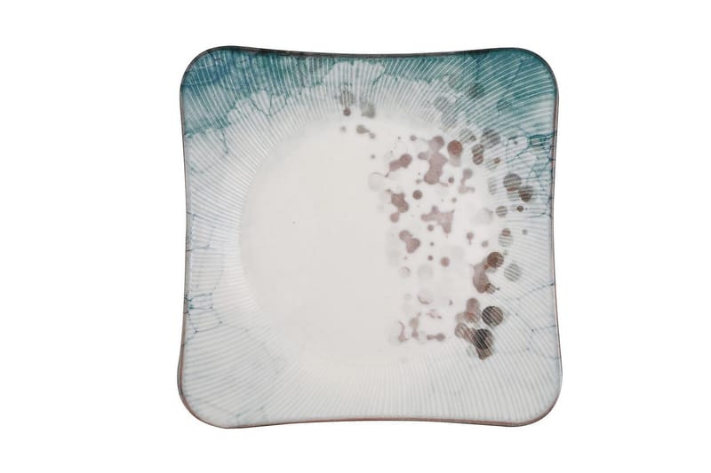 Tallerkensett Subatan 24 Deler - Porselen/Flerfarget - Servering & borddekking - Tallerkener - Firkantet tallerken