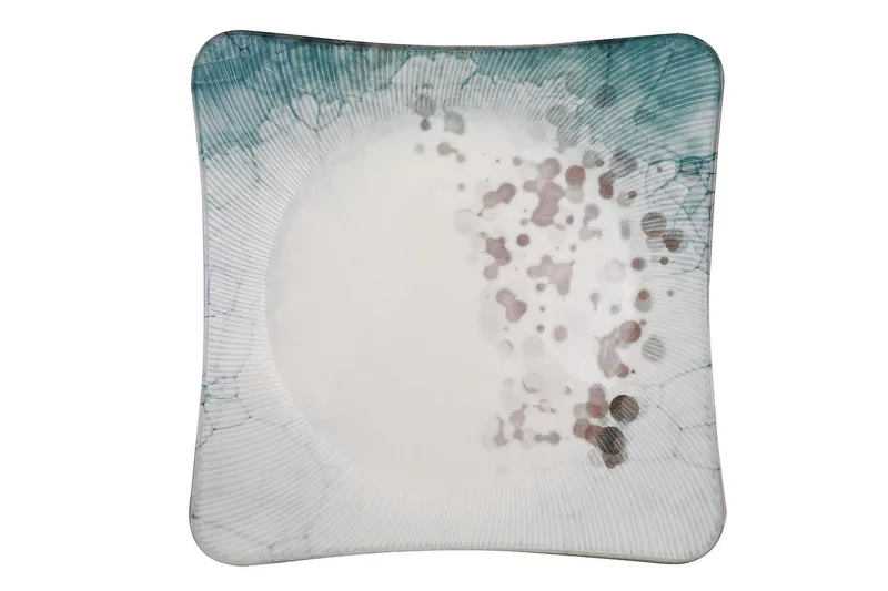 Tallerkensett Subatan 24 Deler - Porselen/Flerfarget - Servering & borddekking - Tallerkener - Firkantet tallerken