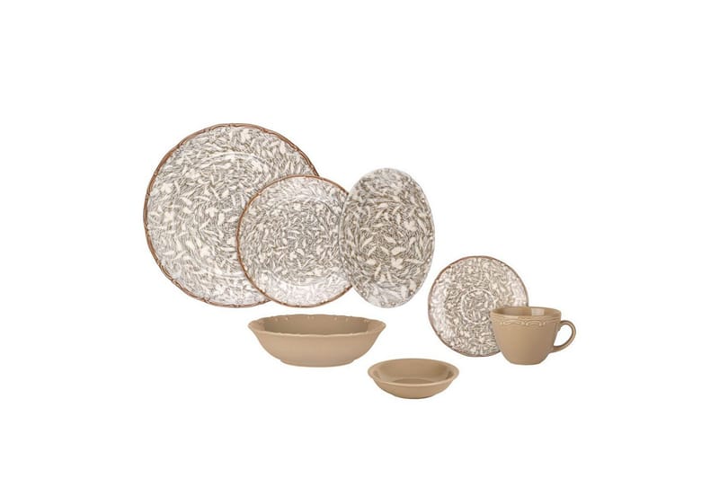 Frokostsett (26 deler) Nylar 127 flerfarget - Multifarget - Servering & borddekking - Tallerkener - Tallerkensett